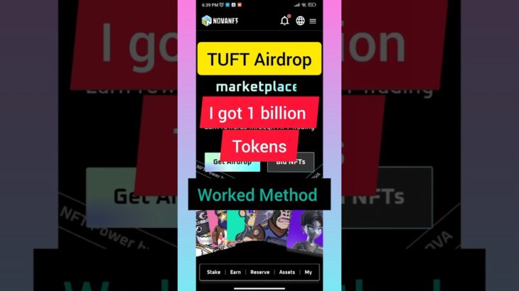 Free 1 billion Tuft tokens Airdrop Nova NFT Update #shorts #ytshorts