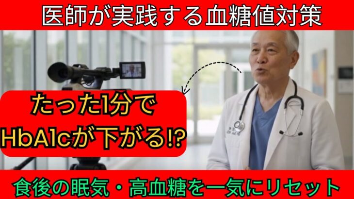 【HbA1c改善】毎日たった1分で血管を守る！40代から始める糖尿病対策法