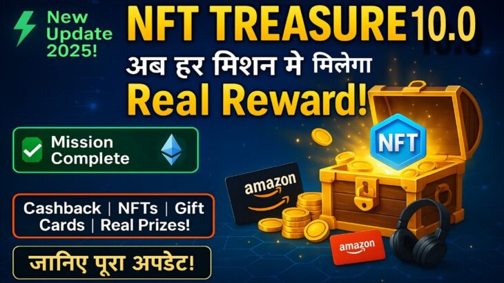 NFT Treasure 10.0 Launch – अब हर मिशन में मिलेगा Real-World Reward! 🔥 | Biggest NFT Update 2025