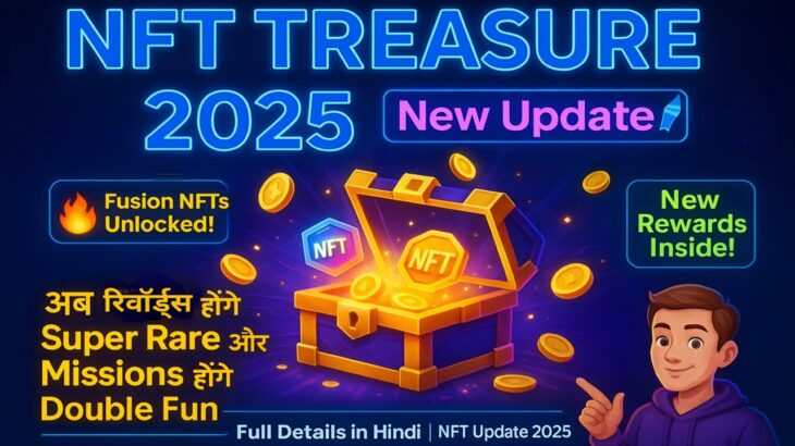 NFT Treasure नया अपडेट 2025 🚀 | अब रिवॉर्ड्स होंगे Super Rare और Missions होंगे Double Fun!