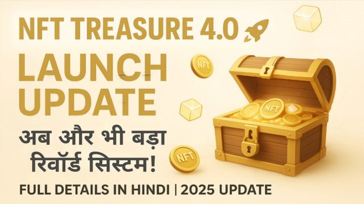 NFT Treasure 4.0 Launch 🚀 अब और भी बड़ा रिवॉर्ड सिस्टम! | New Missions & Updates Explained in Hindi