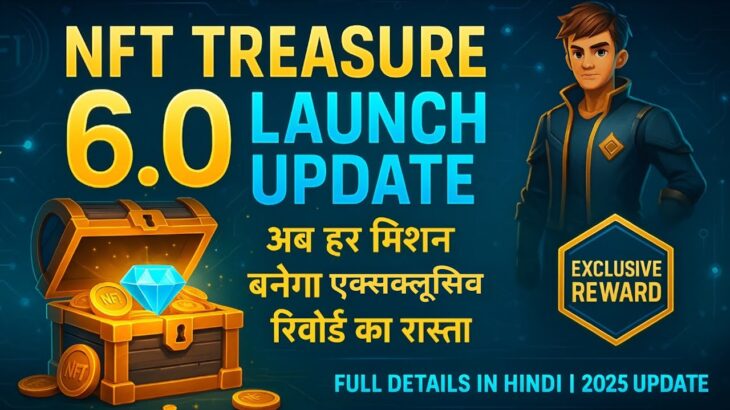 NFT Treasure 6.0 Launch 🔥 अब हर मिशन बनेगा एक्सक्लूसिव रिवॉर्ड का रास्ता! | Full Details in Hindi