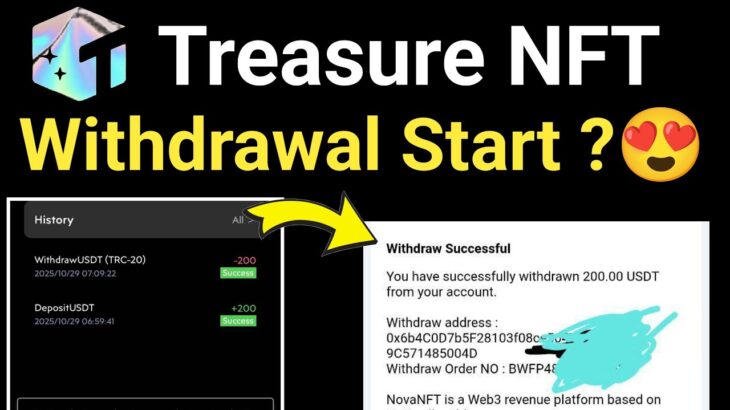 🥳 Nova NFT Withdrawal Start proof | Treasure NFT Withdrawal Update