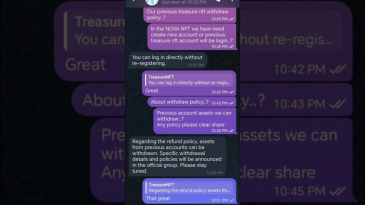 Some conversations with the new admin of Treasure NFT🥰🥰🥰