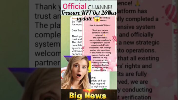 Today, October 26th, Teasure NFT officially announced good news for all users😱❤️#shorts #like