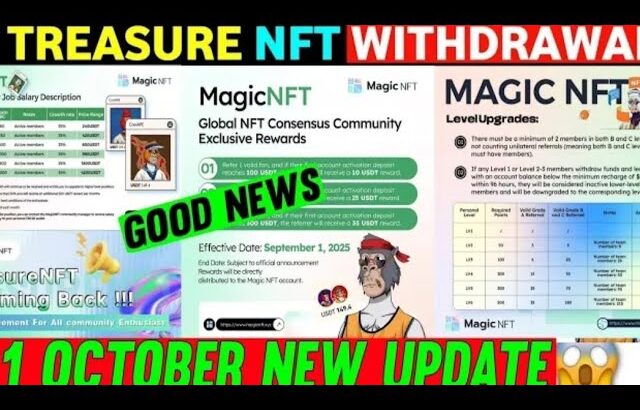 Treasure Fun Breaking News 🔥| Treasure New Update Today | Treasure NFT Withdrawal | TUFT Price