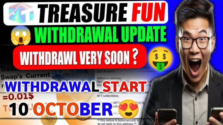 🔥 Treasure NFT Big Update Today | FUN Withdraw Problem Solved Live!