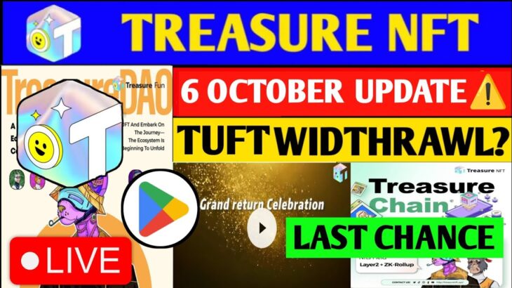 Treasure NFT Finally ComeBack 🤯 | Treasure FUN New Update Today | Treasure Nft Withdrawal Update