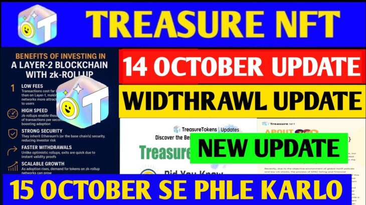 Treasure NFT Finally ComeBack 🤑 | Treasure FUN New Update Today | Treasure Nft Withdrawal Update