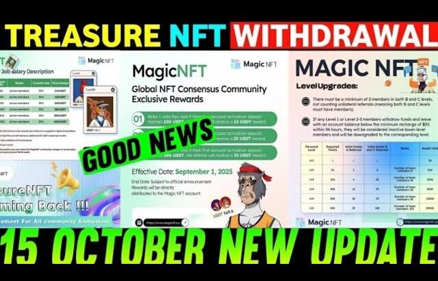 Treasure NFT Finally ComeBack 🥳 | Treasure FUN New Update Today | Treasure Nft Withdrawal Update