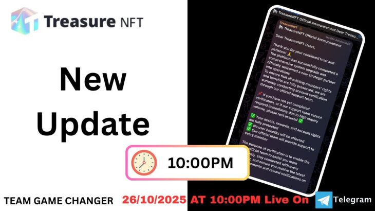 Treasure NFT New Update ✅ -26 October 2025, 10:00PM
