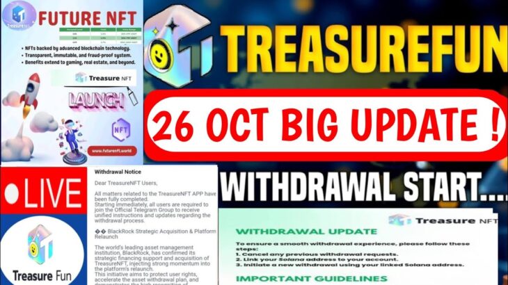 Treasure NFT New Update Today | Treasure FUN New Update Today | Treasure Nft Withdrawal