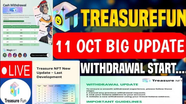 Treasure NFT New Update Today | Treasure FUN New Update Today | Treasure Nft Withdrawal