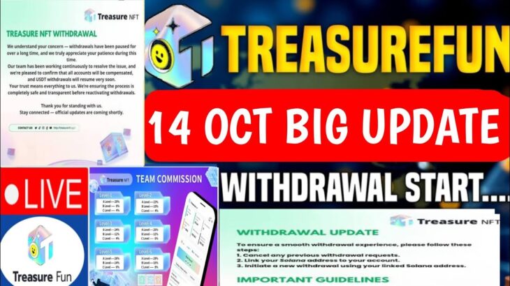 Treasure NFT New Update Today | Treasure FUN New Update Today | Treasure Nft Withdrawal