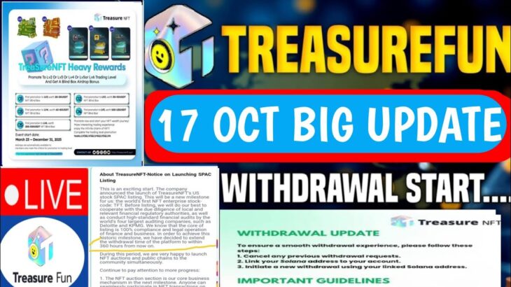 Treasure NFT New Update Today | Treasure FUN New Update Today | Treasure Nft Withdrawal