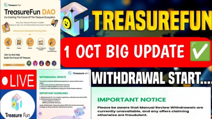 Treasure NFT New Update Today | Treasure FUN New Update Today | Treasure Nft Withdrawal