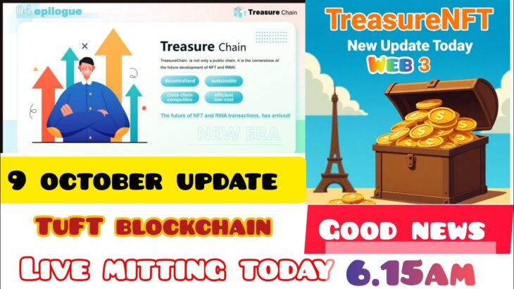Treasure NFT//Treasure Fun New Update today// Good News web 3 wallat // 9 October tuft Launch update