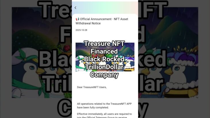 Treasure NFt big withdraw today#treasurenftwithdrawal #stockmarket #treasurenft #tuft