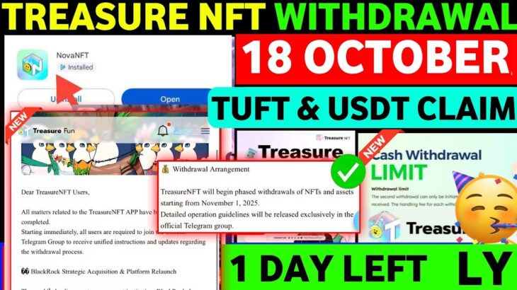 Treasure Nft Withdrawal Started 🥳 Treasure fun grand comeback | treasure nft withdrawal