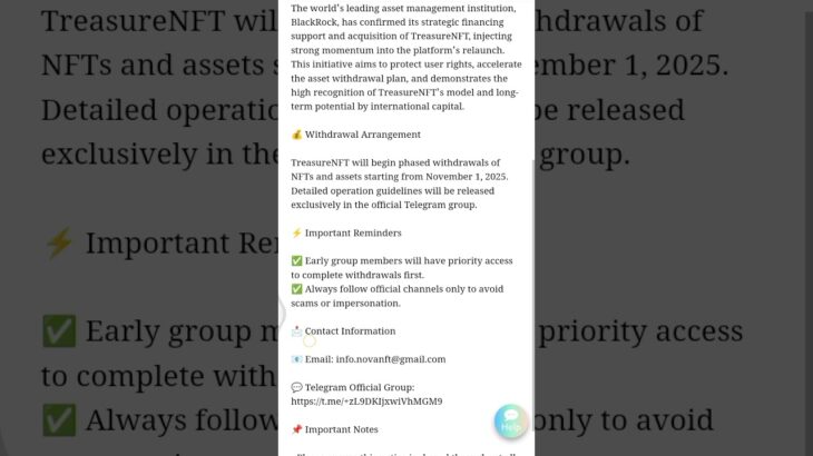 Treasure nft Big Updates today | treasure nft withdrawal update | Nova nft update