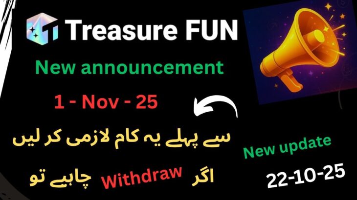 Treasure nft new update today | treasure fun withdrawal new update | nova nft | tuft token swap ?