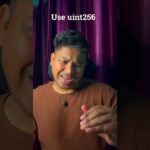 Use uint256 – Solidity #solidity #web3 #web3development #smartcontracts #ai #aiagent #nft #coding