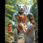 White liger mixed fruit juice for a cute girl #robot #cute #nft