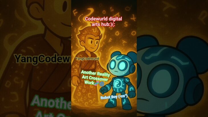 Yang of Codewurld Meets Robot Boy NFT Digital Art Story Work🧿