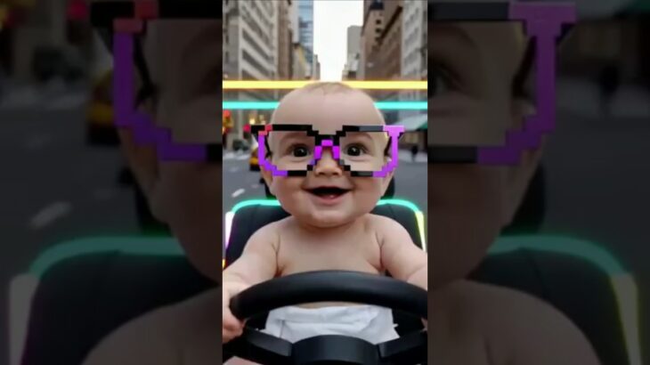 You must see happy Baby driving an NFT in NYC #shorts #youtubeshorts #viral #nyc #foryou #fyp #cute