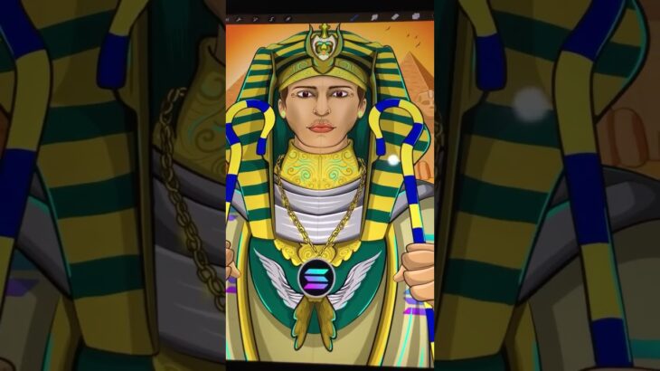gambar kartun dewa mesir illustrasi dengan digital procreate #kartun #nft #art #illustration