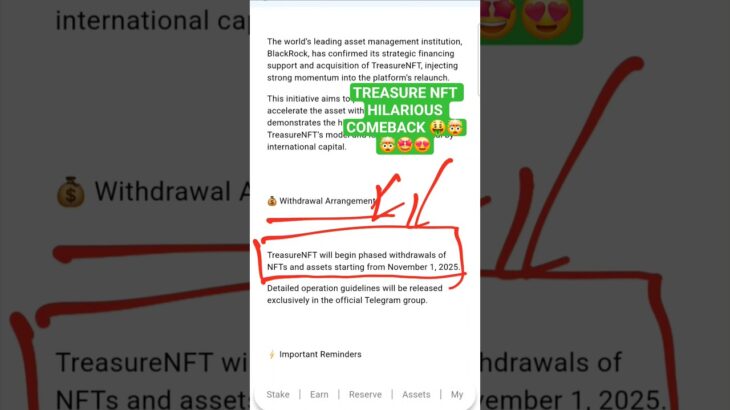 #treasurenft #treasurenftwithdrawal #comeback #withdraw #trendingsong #trending #tuft #nft