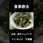 糖尿病の病院食、主食、焼きハンバーグ、夕食編