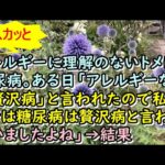 【スカッと】アレルギーに理解のないトメは糖尿病。ある日「アレルギーなんて贅沢病」と言われたので私「昔は糖尿病は贅沢病と言われていましたよね」→結果【痛快・スカッとジャパン！】