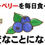 ブルーベリーを毎日食べると大変なことに…【血糖値・糖尿病・肥満・ダイエット】