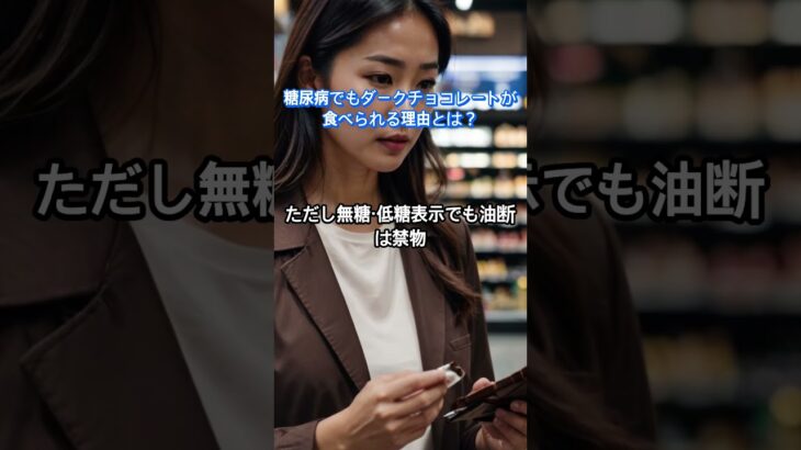 糖尿病でもダークチョコレートが食べられる理由とは？