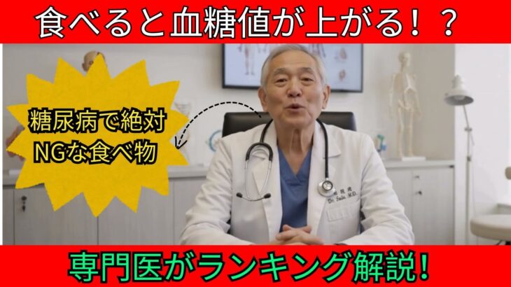 【糖尿病専門医が解説】食べると血糖値が上がる！糖尿病の食事で絶対ダメなものランキング５選