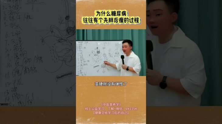 为什么糖尿病往往有个先胖后瘦的过程  #糖尿病 #高血糖 #养生 #中医  #中医营养学