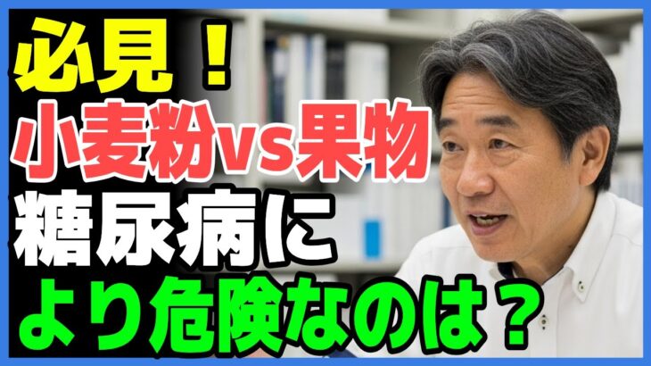 小麦粉 vs 果物、糖尿病により危険なのはどっち？驚きの真実！