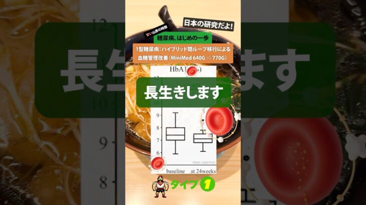 【日本人1型糖尿病】ハイブリッドクローズドループで血糖改善・長生きできます