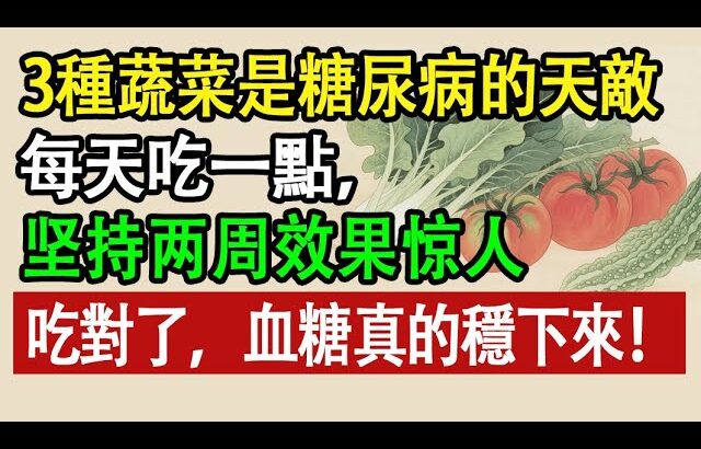 這3種蔬菜是糖尿病的天敵，堅持吃，血糖不高了，身體更好了 #壽命#糖尿病  #養生 #食療 #藥膳#中醫文化 #健康飲食 #食療養生 #中醫 #老年健康#糖尿病饮食 #血糖控制 #血糖