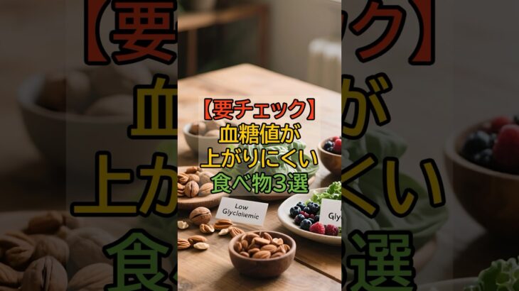 【要チェック】血糖値が上がりにくい食べ物3選#健康 #食事