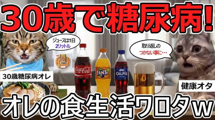 【猫ミーム】注意喚起！30歳で糖尿病になったオレの食生活ワロタｗｗ【2ch 面白いスレ】