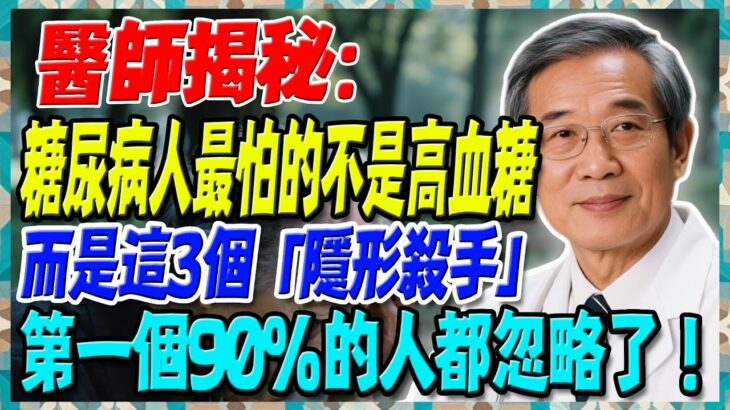 醫師揭秘：糖尿病人最怕的不是高血糖，而是這3個「隱形殺手」。第一個90%的人都忽略了！65歲以上糖友必看！【陳志明醫師】#糖尿病 #血糖控制 #陳志明醫師 #台灣糖尿病 #長者健康 #血糖管理