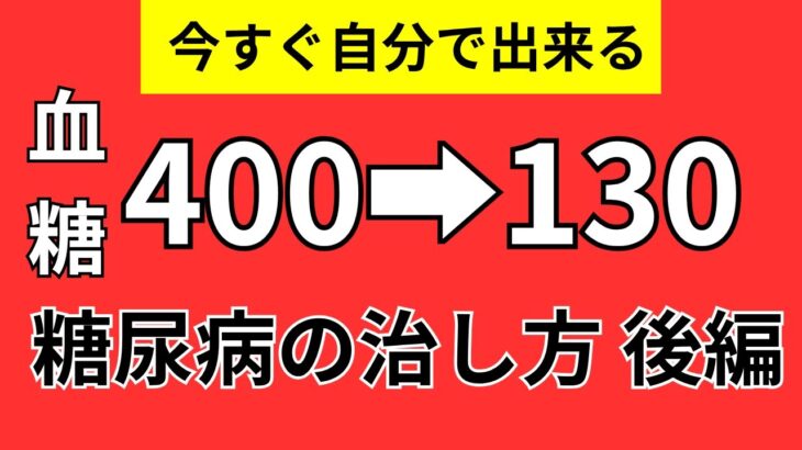 【糖尿病の治し方】400→130に血糖値を自分で下げた方法（前編）