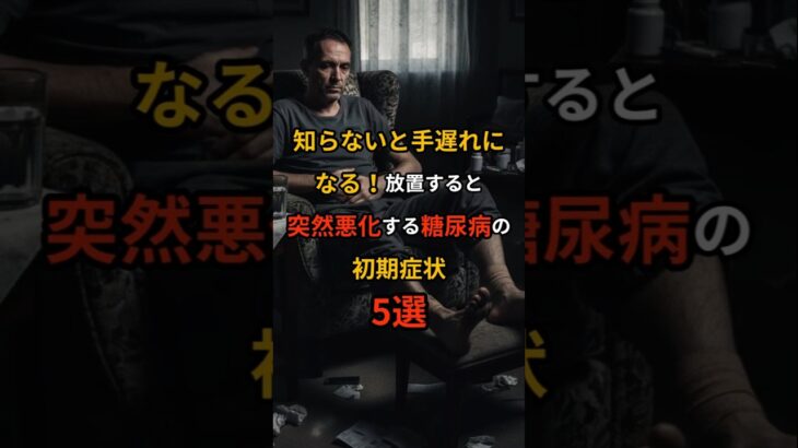 知らないと手遅れになる！放置すると突然悪化する糖尿病の初期症状5選