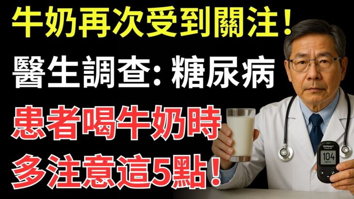 牛奶再次受到關注！醫生調查：糖尿病患者喝牛奶時，多注意這5點！