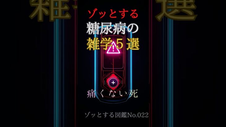 ゾッとする糖尿病の雑学5選💉 #shorts #ゾッとする図鑑 #雑学  #糖尿病