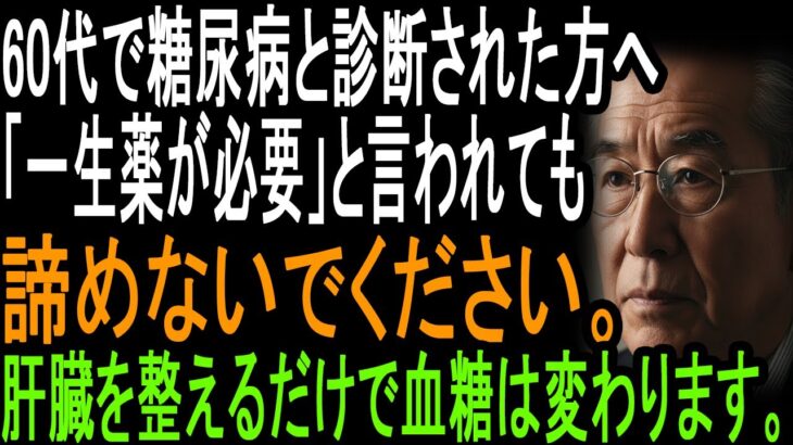 60代で糖尿病と診断された方へ——「一生薬が必要」と言われても諦めないでください。肝臓を整えるだけで血糖は変わります。