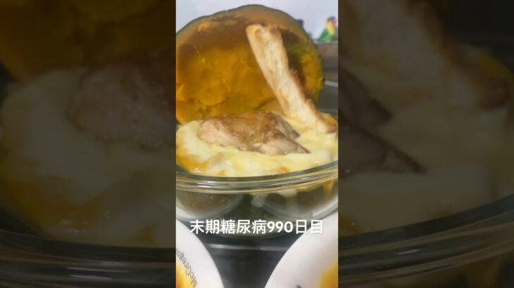 ハロウィン🎃パンプキングラタンとシチュー作って食べた 糖尿病全食事記録990日目