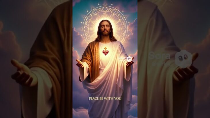 Divine Guide – Path of Light”majestic NFT collectible art of Jesus walking through golden mist